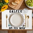 thumbnail image 4 of Gnomes Easter Placemats Set of 6, Eggs Botanical Carrot Pastoral Placemats for Dining Table, Place Mats for Kitchen Tabletop, Waterproof Wipeable Dining Table Mats Set, 4 of 9