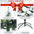 thumbnail image 4 of Patiojoy Pre-Lit Lifelike Xmas Tree 7FT Snow-Flocked Slim Christmas Tree W/ 627 Branches Tips, 4 of 10