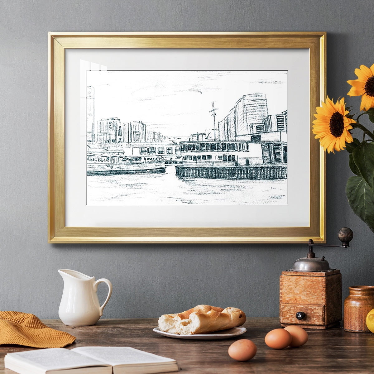 Ferryboats III Premium Framed Print - Ready to Hang