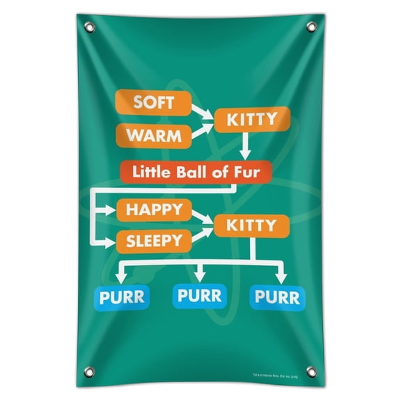 Big Bang Theory Soft Kitty Flow Chart Home Business Office Sign