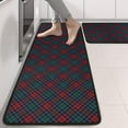 thumbnail image 2 of Kitchen Rugs Sets Of 2,Green and Red Christmas Plaid Pattern Anti Fatigue Kitchen Mat Rugs Non Slip Washable,Decorative Kitchen Floor Mats for Kitchen,Sink,Laundry,17"x47"+17"x47", 2 of 5