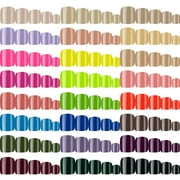 576 Pieces 24 Sets Short False Toenails Glossy Press on Toe Nails Short Square False Nail Solid Color Full Cover Square Fake Nails Colorful Artificial Nail Tips for DIY Nail (Elegant Colors)