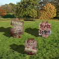 thumbnail image 2 of NSESSHome 3Pcs Halloween Decorations Beware Signs Yard Stakes Outdoor Creepy Assorted Warning Sign,Scary Zombie Theme Party Decor Supplies, 2 of 9