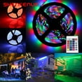thumbnail image 3 of IVBDQV 16.4FT Flexible 3528 RGB LED Strip Light Remote Fairy Light Room Party Waterproof, 3 of 19