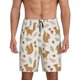 thumbnail image 1 of Balery Squirrel And Leaves Pantalones cortos de pijama de punto de algodón para hombre con cinturilla y bolsillos-4X-Large, 1 of 6