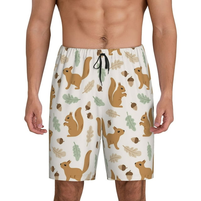 KLL Squirrel And Leaves Print Bikini Set for Women,String Two Piece Halter Top Triangle Bikini Set with Tie Side Bottom Sexy Swimsuit Bathing Suits-XX-Large