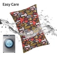 thumbnail image 6 of Zufioo Mushrooms And Leaves Print Double-Sided Throw Pillow Cover, Pillow Protector Home Decor - With Hidden Zipper, Suitable for Bedroom, Living Room, Car Interior-16"x24", 6 of 6