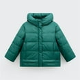 thumbnail image 6 of Xdegoge Quilted Jacket for Girls Boys Unisex Full Zip Stand Collar Hooded Jackets Casual Loose Puffer Coat Fall Winter Warm Padded Coats with Pockets Size 3-12, 6 of 10