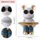 thumbnail image 3 of Decoración de almacenamiento de osos con figuritas de arte de paletas para la sala de estar del hogar (gris) Ndcxsfigh Libre de BPA, 3 of 7