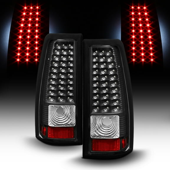 Blk 2003-2006 Chevy Silverado 1500 LED Tail Lights Lamps Left Right 03 04 05 06