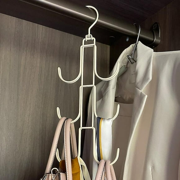 Bag Storage For The Wardrobe Or Cupboard, Large Metal Bag Hanger With 6 Hooks, Dressing Room Storage For Bags, Accessories And Scarves
