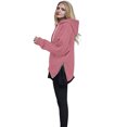 thumbnail image 4 of Vedolay Light Jackets for Women Fashion 2023 Long Sleeve Tunic Tops Oversized Shirts Zip up Hoodie Y2k Pink,XL, 4 of 5