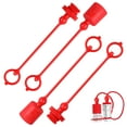 thumbnail image 4 of PAMINGONO Hose Coupling Dust Cap Red PVC 2 Sets, 4 of 8