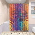 thumbnail image 2 of Ryvnso 4 Pcs Rainbow Tie Dye Bathroom Shower Curtain Set with 12 Hooks Bath Mat Toilet Lid Cover, 2 of 8