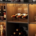 thumbnail image 5 of Maritcute Bar Cabinet with Power Outlets, Liquor Cabinet with Led Lights and Glass Holder, Storage Buffet Cabinet Coffee Bar Cabinet for Liquor, Wine Cabinet with Racks,Grey, 5 of 9