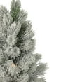 thumbnail image 4 of Northlight 1.3 FT LED Lighted Mini Frosted Pine Christmas Tree in Cement Base, 4 of 5