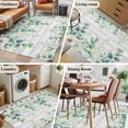 thumbnail image 5 of Green Eucalyptus Leaves Area Rugs 3'x5', Small Throw Rugs for Living Room Bedroom, Daisy Floral Summer Botanical Wooden Indoor Outdoor Rug Non-Slip Low Pile Carpet Runner Reversible Floor Mats, 5 of 8