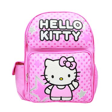 Hello Kitty Plants Black/Pink Medium Backpack (14 Inch) - Walmart.com