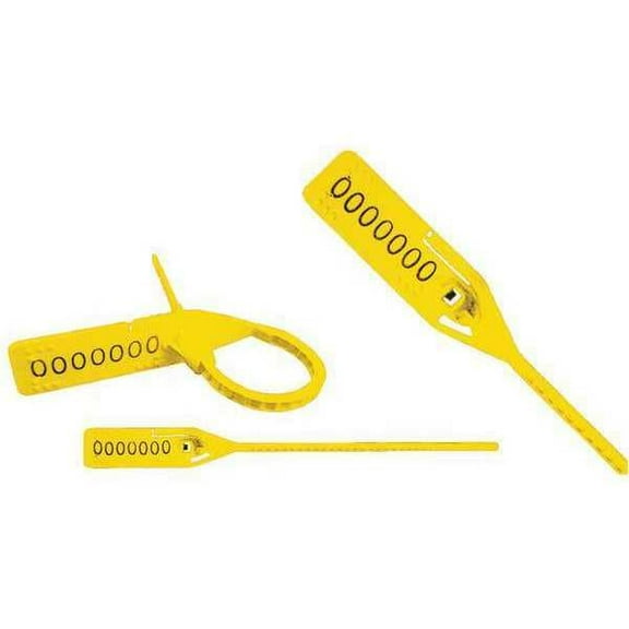 Elc Security Products Pull-Tight Seals,Yellow,Unfinished,PK250 061H14PPYL