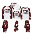 thumbnail image 3 of Lilgiuy Christmas Pajamas for Family Couples-2023 Xmas Holiday Matching Pjs Sets with Christmas Tree Deer Top and Plaid Pants for Christmas Morning Pictures (Kid), 3 of 5