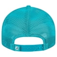 thumbnail image 4 of Men's New Era  Aqua Miami Dolphins Low Profile 9FIFTY Snapback Hat, 4 of 6