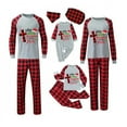 thumbnail image 1 of Pyjama familial assorti de Noël, Père Noël Rigolot, ensemble de Pyjama gris, 1 of 4
