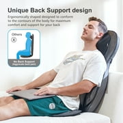 Comfier Back Massager with Heat Shiatsu Massage Chair Pad Air Compression Seat Cushion, Black
