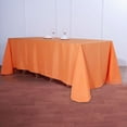 thumbnail image 4 of Efavormart 90x132" ORANGE Wholesale Rectangle Polyester Tablecloth Linen Wedding Party Restaurant Tablecloth, 4 of 7
