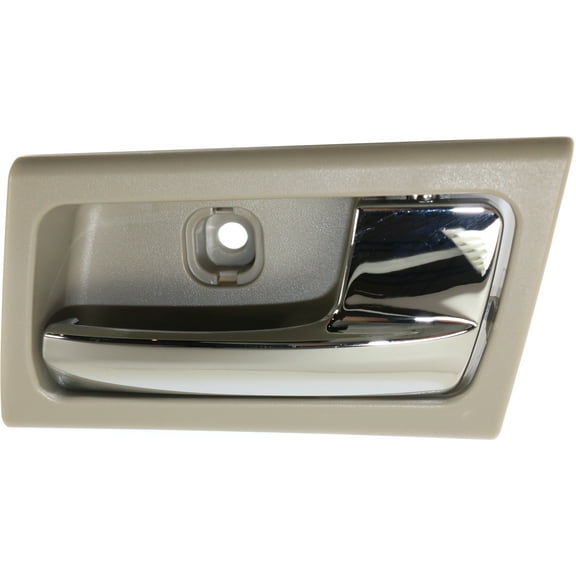 Interior Door Handle Compatible with 2003-2011 Mercury Grand Marquis Front or Rear, Passenger Side Gray bezel with chrome lever