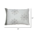 thumbnail image 4 of Vickerman Decorative 14" x 20" Banded Snowflake Pillow, 4 of 4