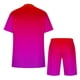 thumbnail image 2 of Mens Pantalones Casuales Cuello Redondo Impresión de Manga Corta Blusa Y Pantalones Cortos Traje, Pantalones de Traje para Hombres, 2 of 5