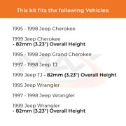 Max Advanced Brakes - Brake Kit for 1995-1999 Jeep Cherokee Grand Cherokee 1997-1999 TJ 1995-1999 Wrangler Front Replacement Disc Brake Rotors and Ceramic Brake Pads