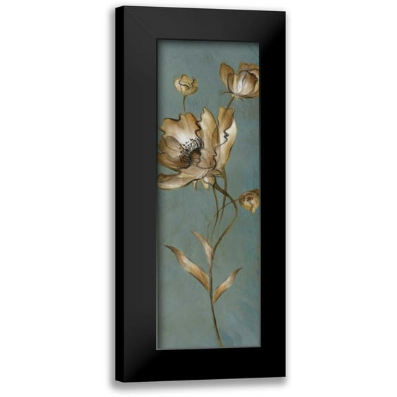 Loreth, Lanie 7x14 Black Modern Framed Museum Art Print Titled - Translucent Poppies