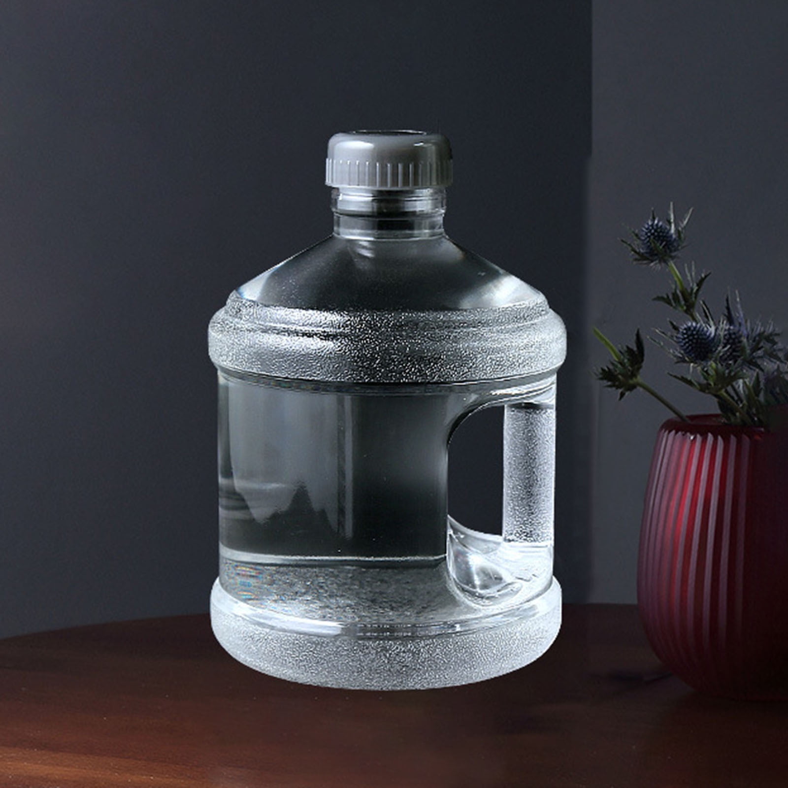 0.8/1.3 Gallon Water Jug with Handle - Portable Big Water Bottle for Sports & Camping - Transparent BPA-Free Container with Leakproof Cover (101/170oz)