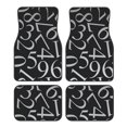 thumbnail image 1 of Lsque Tapis de Sol Imprimé Chiffres 4 Pcs, Doublures en Caoutchouc Résistantes, Design Antidérapant, Protection Automobile Toutes Saisons, Véhicules, Voitures, Camions et SUV, 1 of 7
