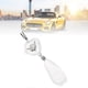 thumbnail image 3 of Pom Pom Car Pendant Rhinestone Embedded Sturdy Metal Cute Animal Faux Fur Pendant for Rearview Mirror Fox Hair Ball, 3 of 3