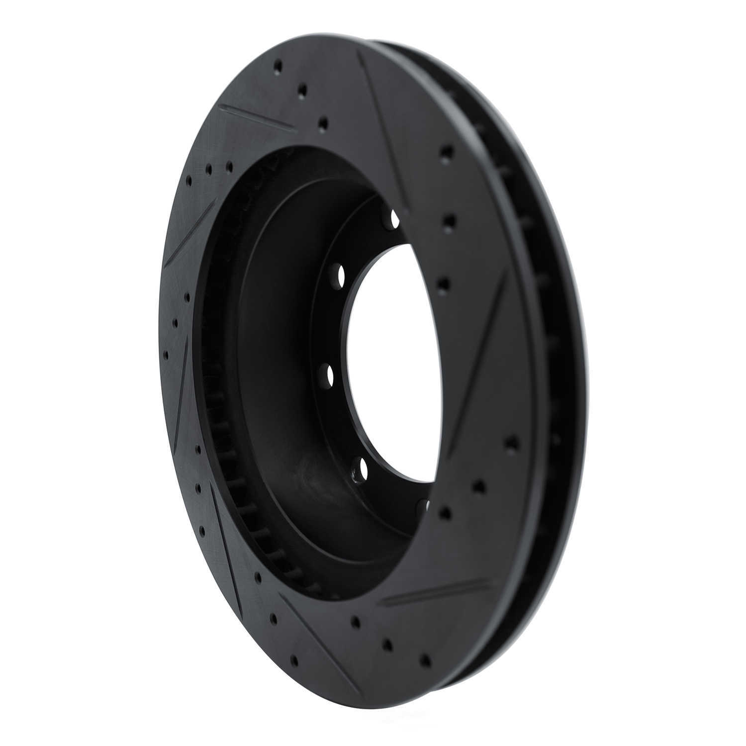 Dynamic Friction Company 633-40047L DFC Brake Rotor - Drilled And Slotted - Black