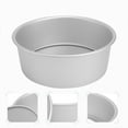thumbnail image 3 of 8 Inch Round Removable Bottom Anodized Aluminum Chocolate Cake Pan Tin Baking Mold Mould (Silver), 3 of 6
