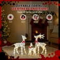 thumbnail image 2 of iCapeson 3-Piece Lighted Christmas Reindeer Family Outdoor Decor, 110 Warm White LED Pre-Lit Tinsel Deer Set for Yard, Weatherproof & Easy Foldable for Storage, 2.4FT Holiday Light Decorations, 2 of 7