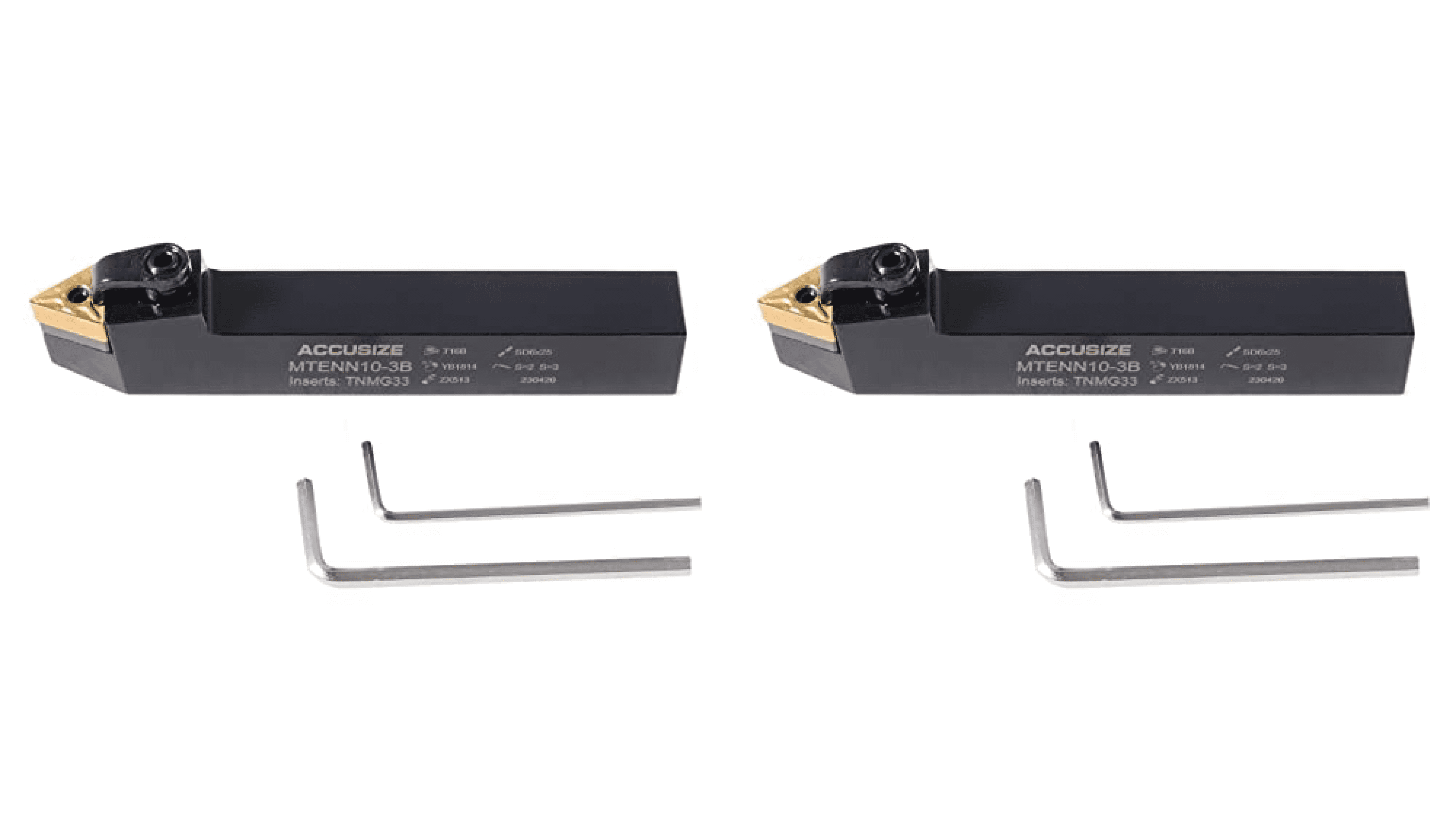 Accusize 5/8'' Mtenn103b Tool Holder with Tnmg33 Carbide Inserts