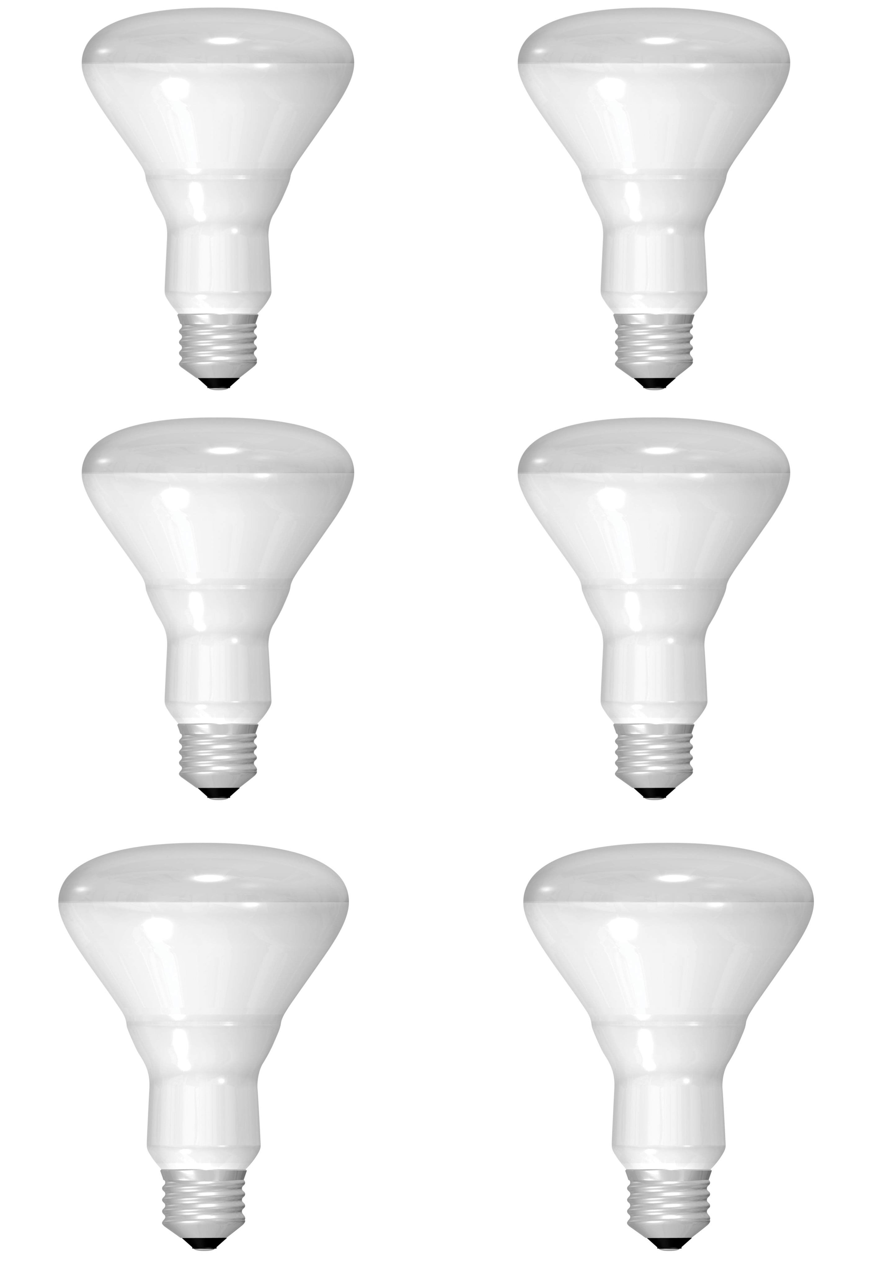 (6 bulbs) GE Incandescent Flood Light Bulbs, BR30 Flood Lights, 45Watt
