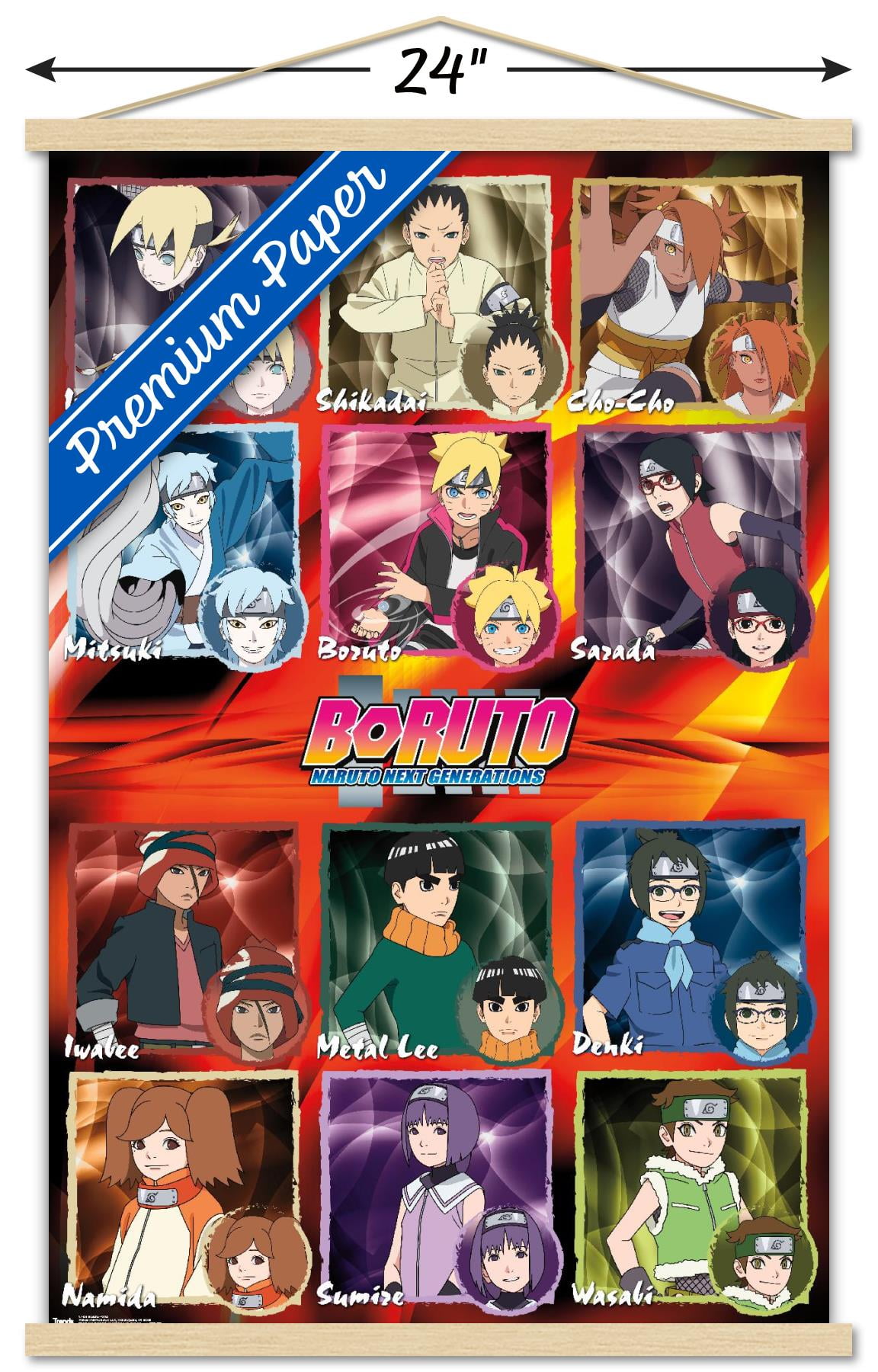 Boruto: Naruto Next Generations - Grid Wall Poster, 14.725 x 22.375 