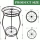 thumbnail image 2 of Paquete de 2 soportes de plantas de Metal de 2 niveles for interiores y exteriores, estante alto for macetas de hierro forjado for múltiples plantas, soporte esquinero for plantas, 2 of 6