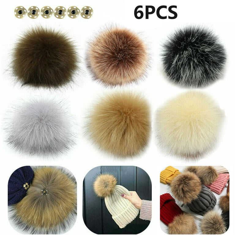 Big Fluffy real nature fur pompoms for knitted beanies hats New caps  accessories fur hairy ball for shoes bags apparel