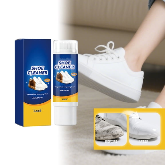 Votnto Shoe Cleaner, Sneaker Cleaner, Stain Removing, Gentle Formula, Fabric and Leather, 60ml / 2.03 Fl Oz