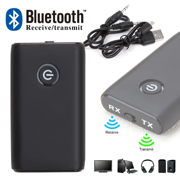 2In1 Bluetooth 5.0 Transmitter Receiver Wireless Audio 3.5Mm Jack Aux Adapter Us
