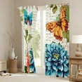 thumbnail image 3 of Castle Fairy Chic Flowers Curtains Pack of 2 (42x84 Each) for Boys Girls,Floral Butterfly Curtains Blackout,Vintage Aesthetic Bedroom Curtains,Lightweight Room Decor, 3 of 6