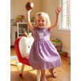 thumbnail image 5 of RUINIXCW Kids Toddler Baby Girl Gingham Plaid Dress Little Baby Girls Summer Tank Dress Ruffled Collar Embroidery Sweet A-line Dress 12 Months-5 Years, 5 of 9