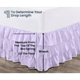 thumbnail image 5 of SGI Bedding 12 Inch Multi Ruffled Bed Skirt | Microfiber Bed Skirt | Fade Resistant, Wrinkle Free, Anti-static, Decorative, Extra Storage Space, Clutter-Free | Queen, Lilac, 5 of 8