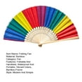 thumbnail image 7 of Sunsanly Lightweight Folding Fan Colorful Rainbow Folding Fans Lightweight Hand Held Bamboo Frame Waterproof Portable Fan for Lgbt Community Themed Parties, 7 of 7